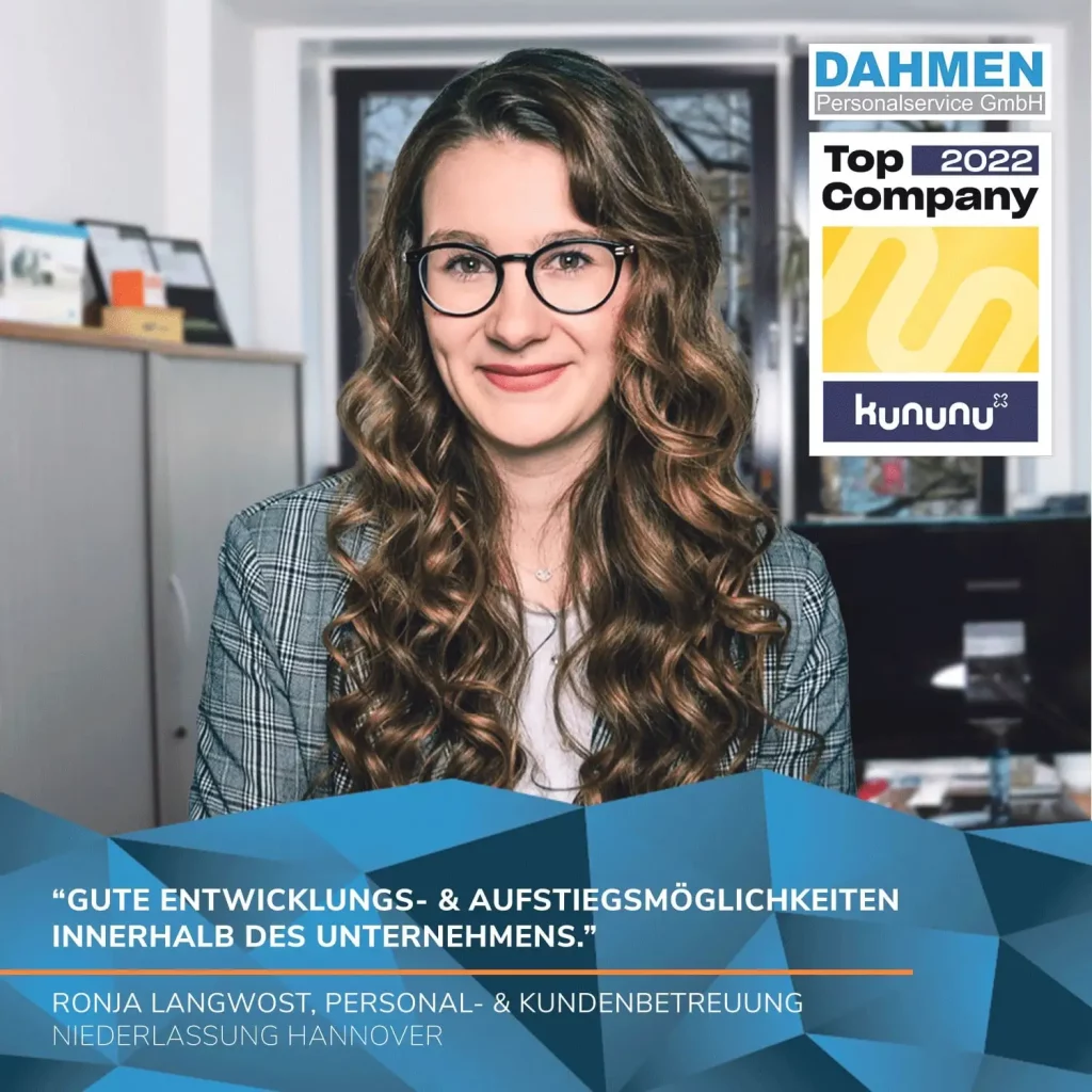 Zitat von Ronja Langwost zu DAHMEN als Top Company