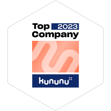 Die Auszeichnung von DAHMEN Personalservice zur kununu Top Company 2023