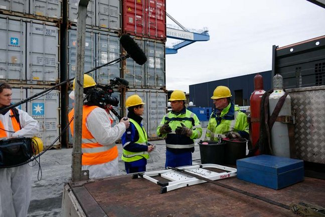 Arbeitseinweisung am Hafen für Zeitarbeit bei Galileo